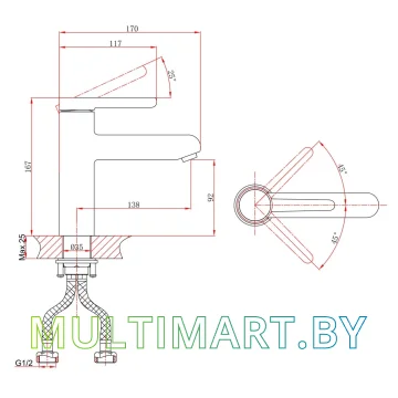 Смеситель A-Five Lotus A5-0621 картинка 2